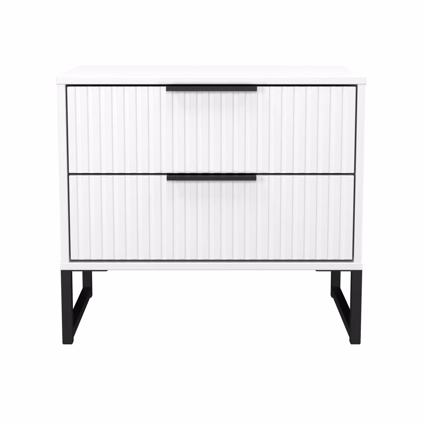 2 U Menai 2 Drawer Side Table in White – 2