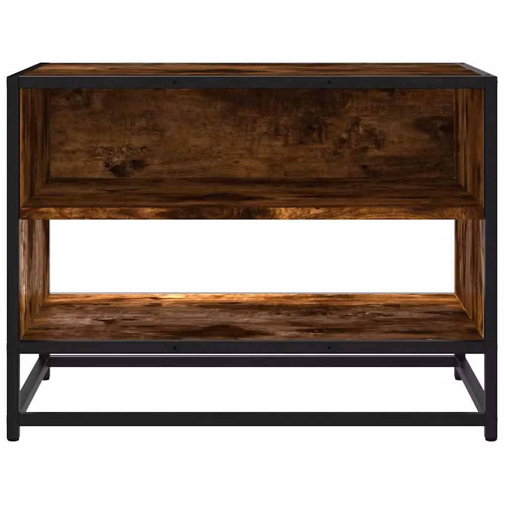 Berkfield Home Industrial TV Cabinet in Smoked Oak and Brown, W/D/H: 61 x 40 x 46 cm – 4