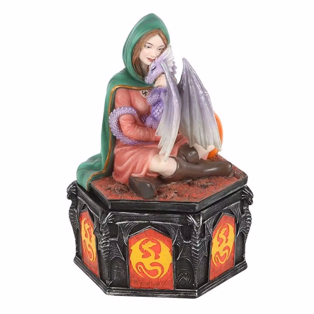 Uniqueful Anne Stokes Dragon Friendship Autumn Fall Tabletop Box, Multicolour – 3