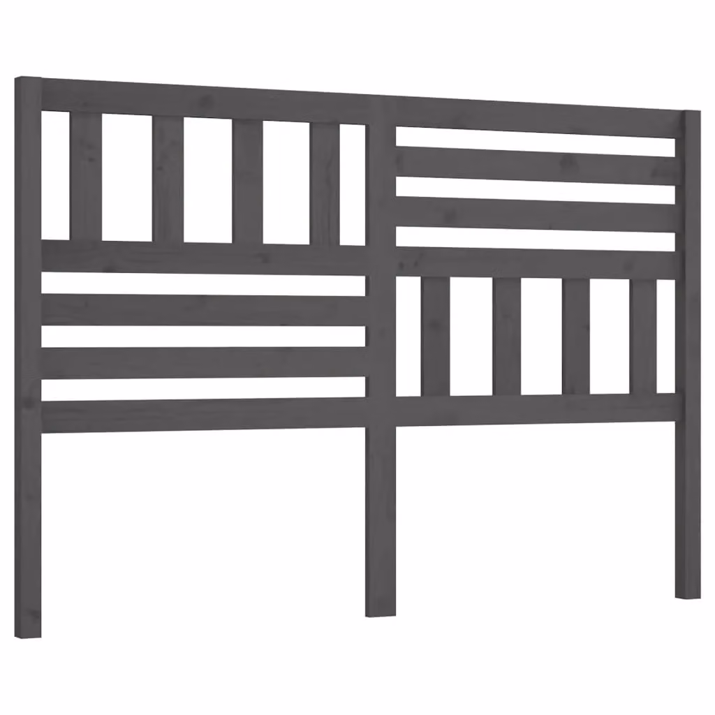 Berkfield Home Grey Rustic Solid Pine Wood Bed Headboard W: 166 cm, D: 4 cm, H: 100 cm – 2