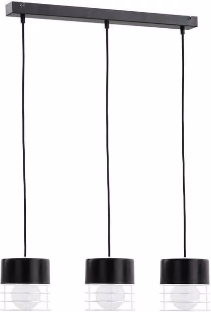 Netlighting Mao Bar Pendant Ceiling Light in Black, 60cm, 3x E27