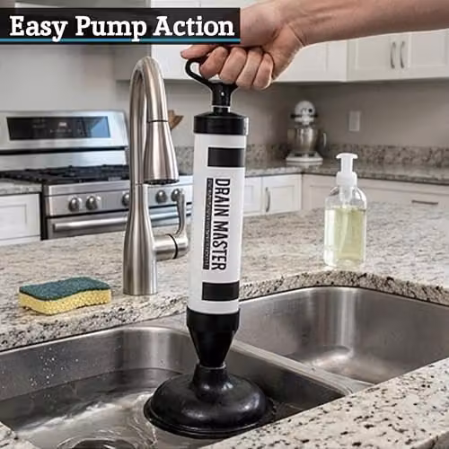 Orsina Unique Drain Master Multi Drain Pump Plunger in Black, W/D/H: 40 x 6 x 6 cm – 5