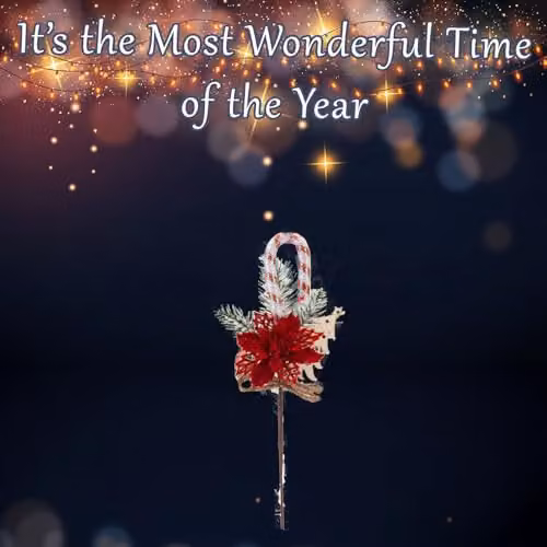 VFM e-Store Red Poinsettia Candy Cane Pick Christmas Decoration Ornament, 30 cm – 3