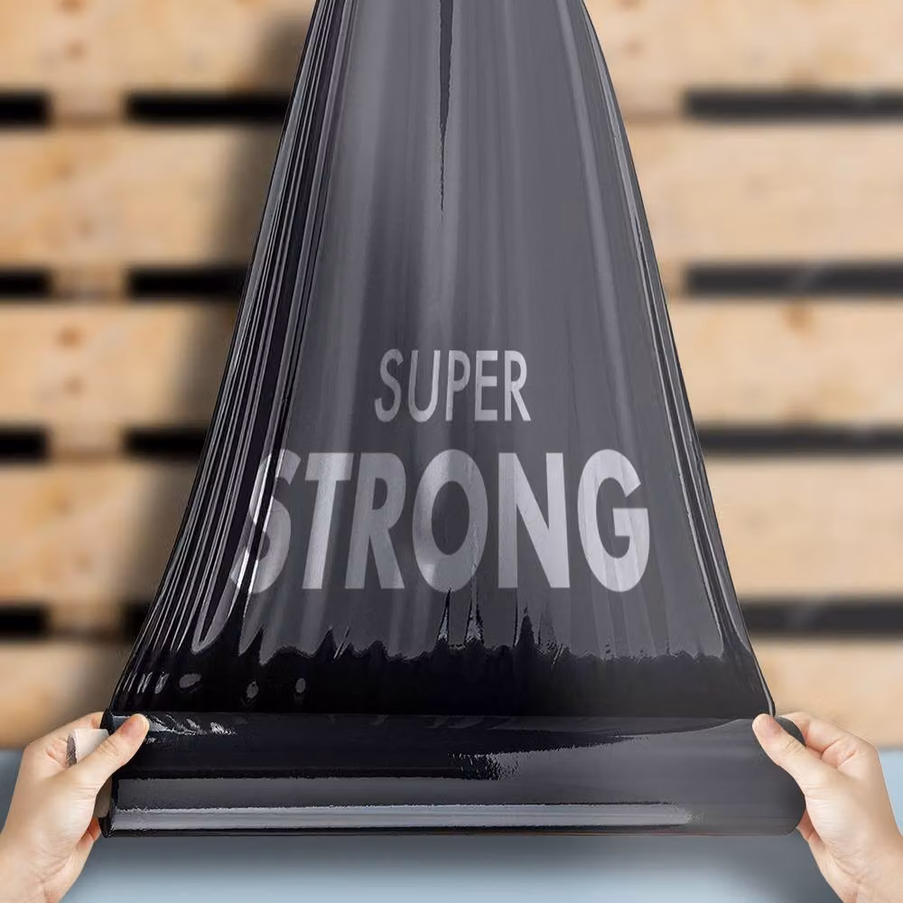 Merrimen Heavy Duty Black Pallet Stretch Shrink Wrap Roll W: 40 cm, L: 150 m – 2
