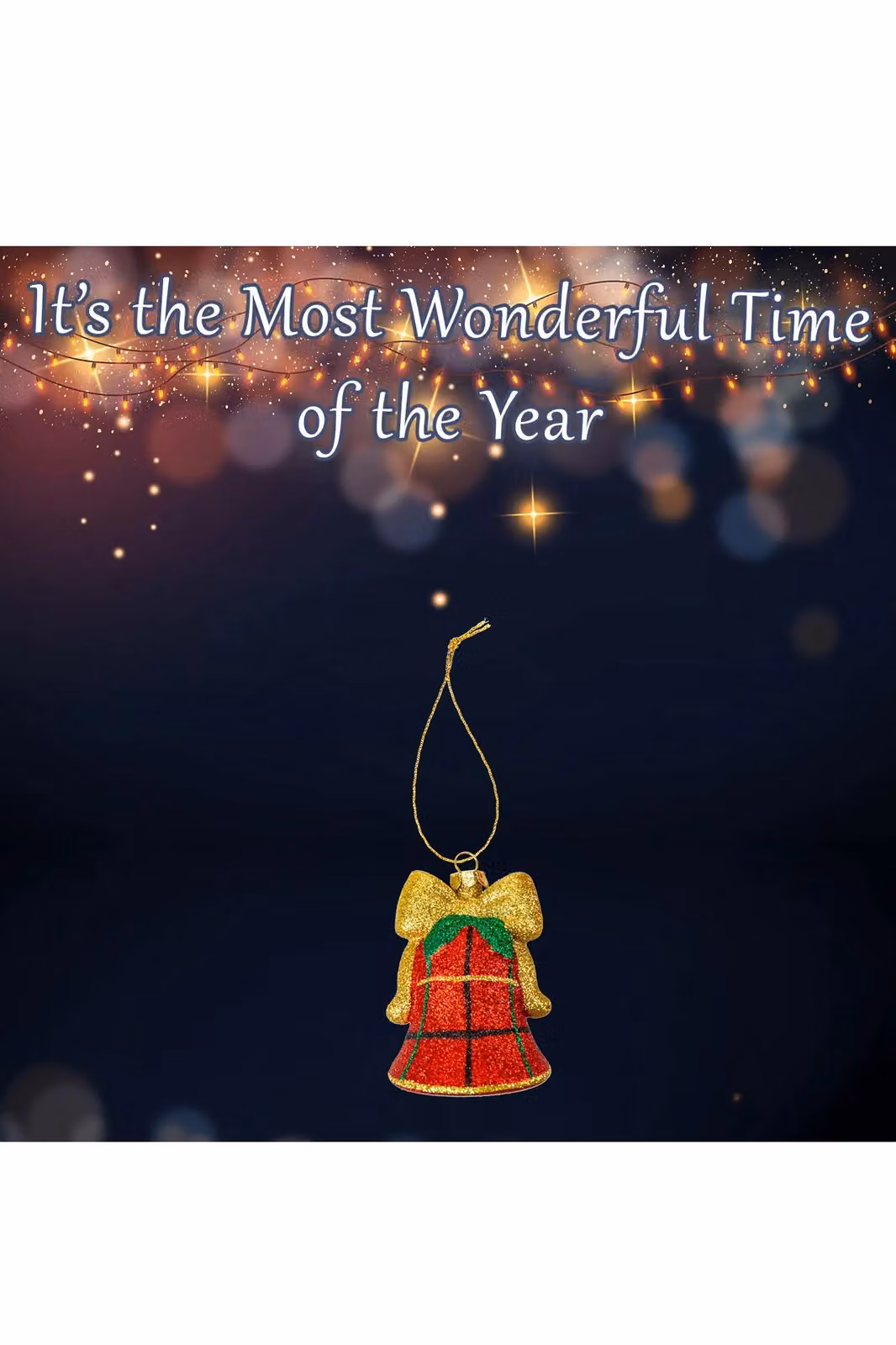 VFM e-Store Red Christmas Hanging Bell Pendant, H x W x D: 9.0 x 5.7 x 5.7 cm – 3