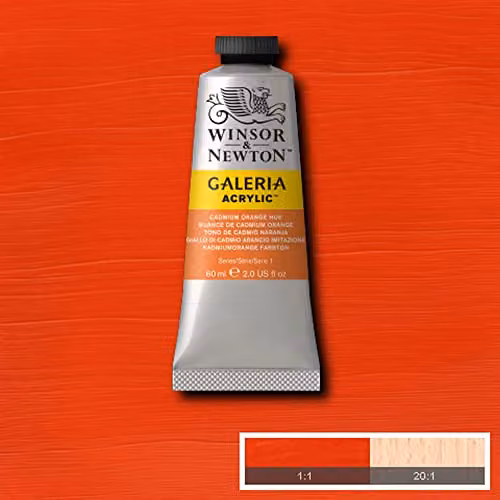 Winsor & Newton Galeria Acrylic Paint, Cadmium Orange Hue, 60ml – 3