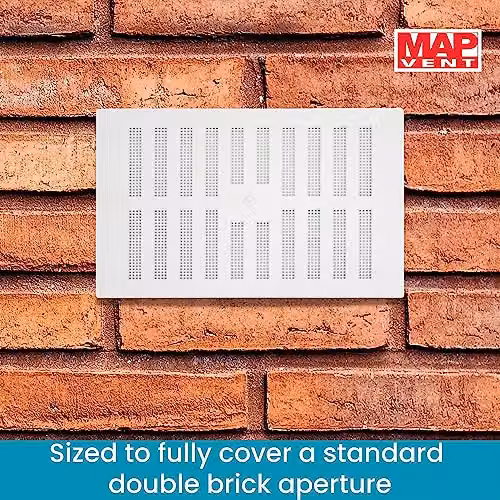 Map White Adjustable Air Vent Grille with Flyscreen Cover, W: 22.9 cm, H: 15.2 cm – 3