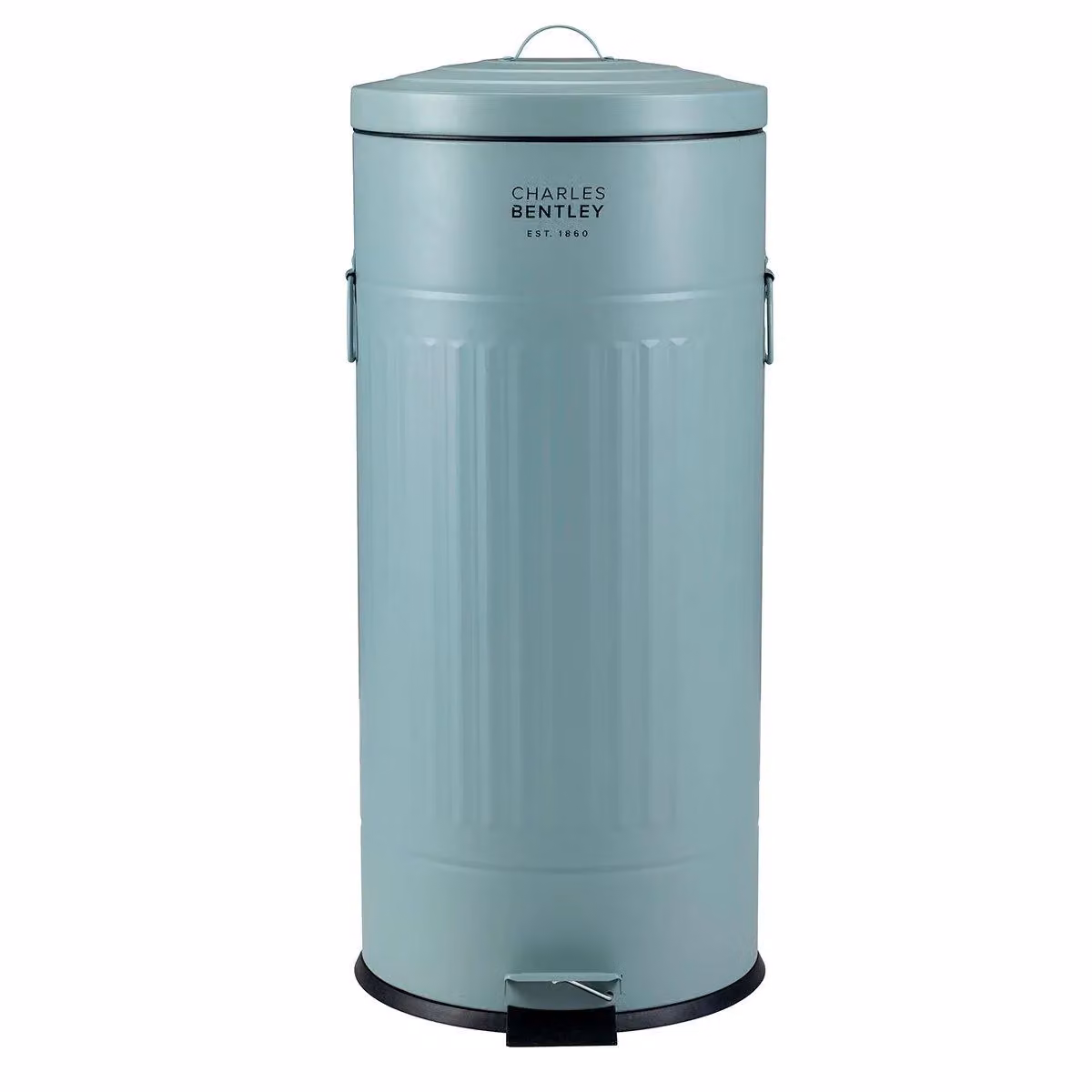 Charles Bentley 30L Retro Steel Pedal Bin with Removable Inner Bucket, Green – 2
