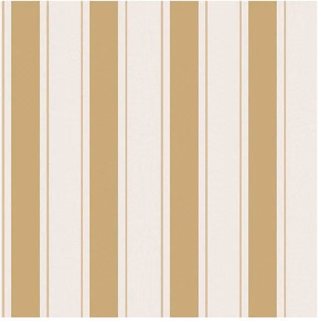 Sophie Allport Oundle Stripe Warm Honey Wallpaper in Yellow, Roll Width: 52 cm – 1