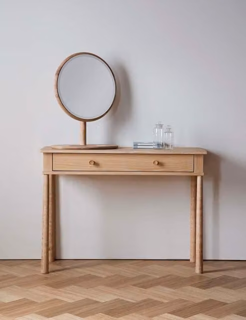 Gallery Direct Wycombe Dressing Table with Drawer in Natural Wood Finish