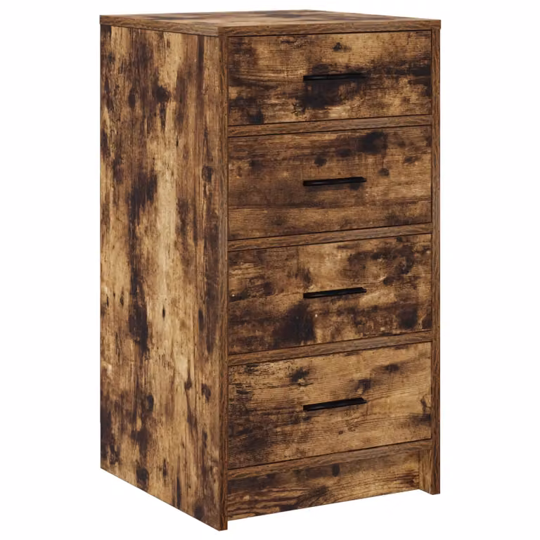Berkfield Home Smoked Oak Sideboard in Brown, W/D/H: 40 x 41 x 75 cm