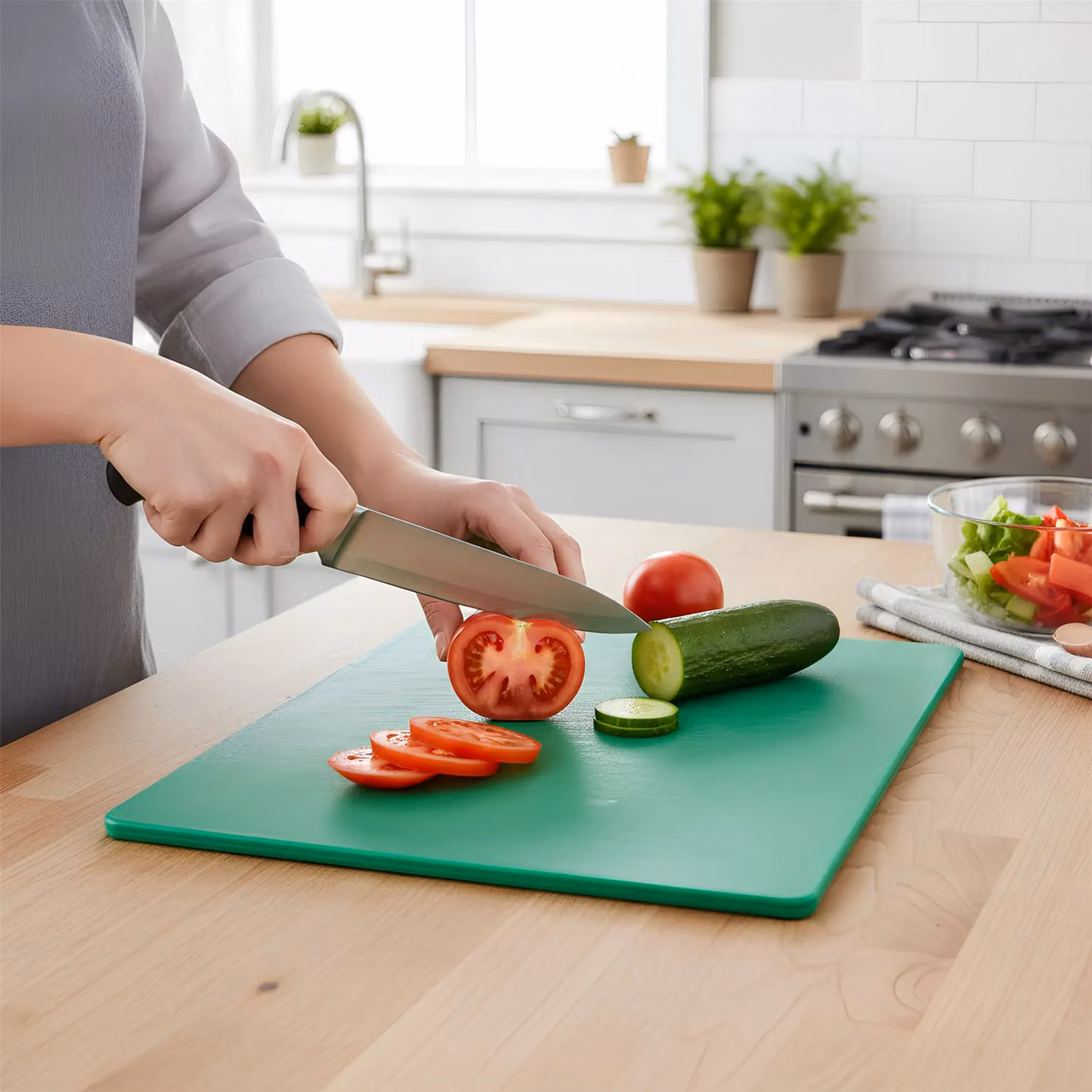 Argon Tableware Green Plastic Rectangular Chopping Board W: 45 cm, D: 30 cm – 3