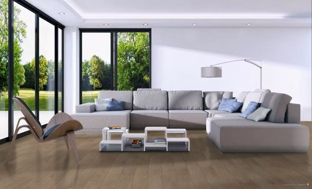 Luvanto Click Plus SPC Wood Effect Luxury Vinyl Tile in Light Brown, 5mm Thickness – 2
