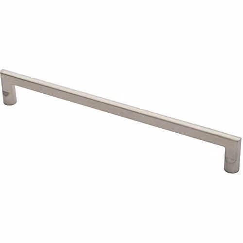 Loops Flat D Bar Door Pull Handle in Brushed Silver Stainless Steel, W: 47.5 cm, H: 47.5 cm, D: 1.5 cm