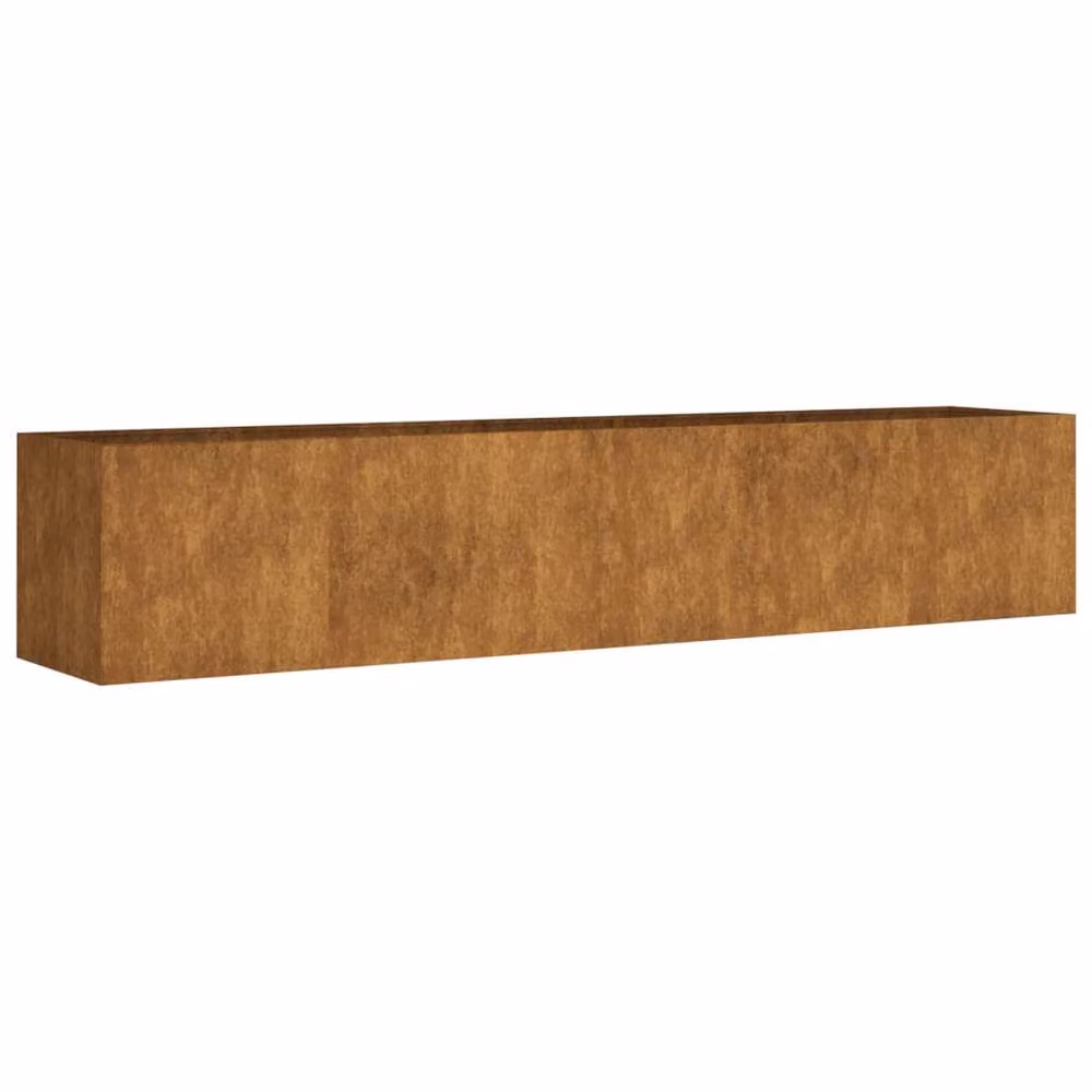Berkfield Home Garden Corten Steel Raised Bed in Brown, W/D/H: 200 x 40 x 40 cm – 2