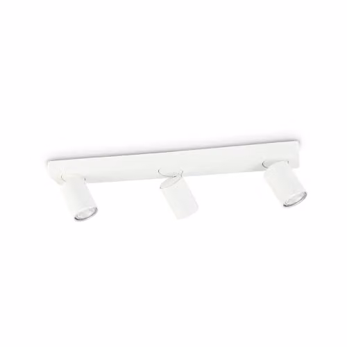 Netlighting Rudy 3-Light Adjustable Ceiling Spotlight Lamp in White with GU10 LED Bulbs – 1