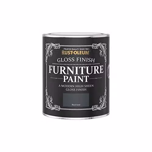 Rust-Oleum Gloss Furniture and Skirting Board Paint, Black, 750ml – 3