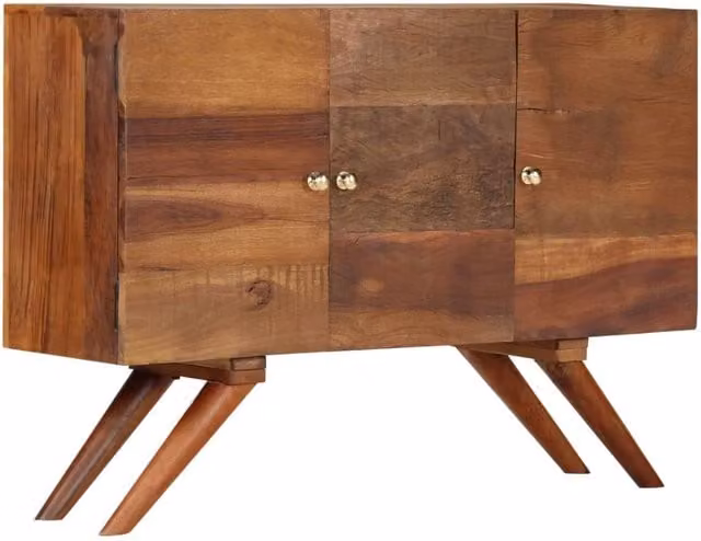 Berkfield Home Rustic Brown Solid Reclaimed Wood Sideboard W/D/H: 110 x 30 x 75 cm