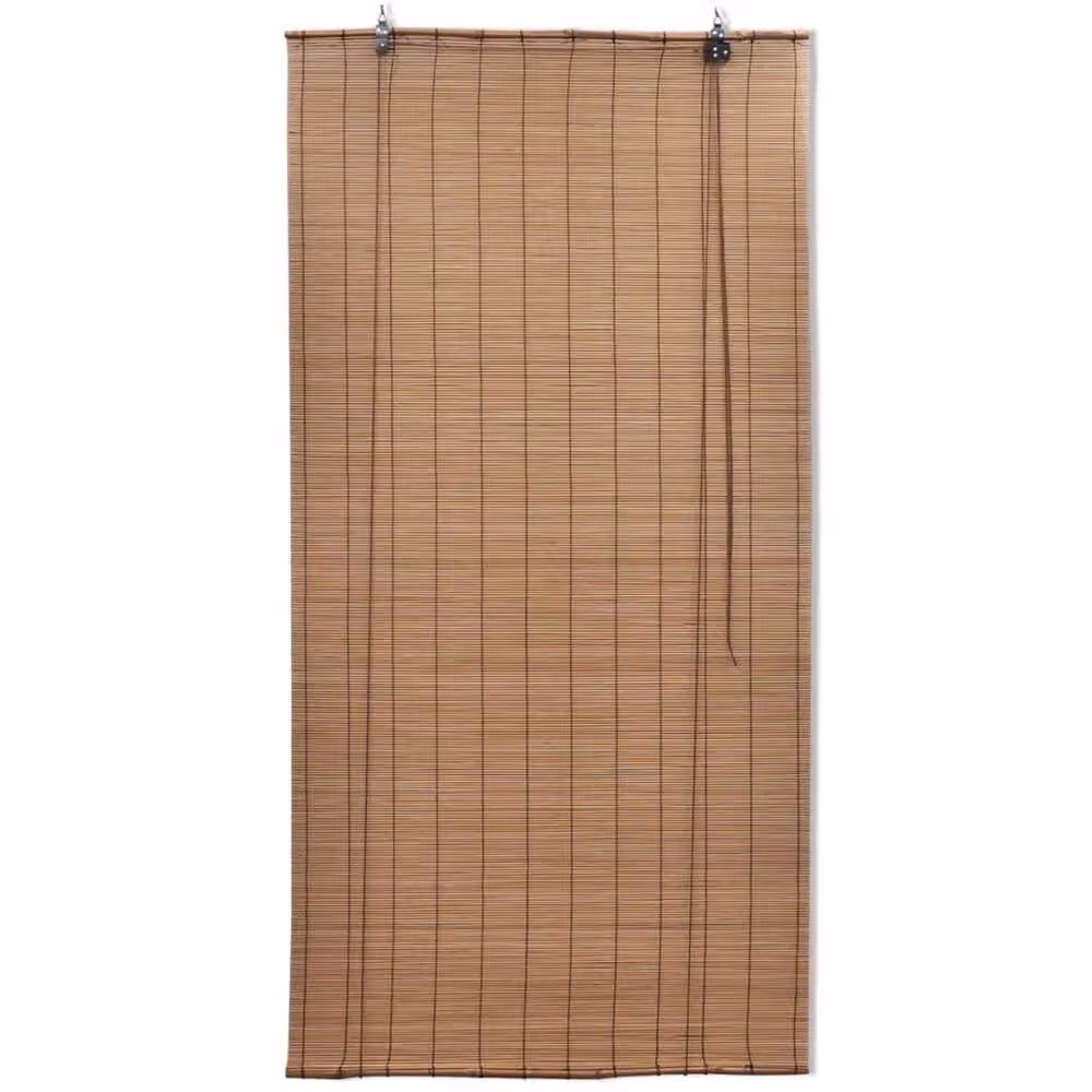 Berkfield Home Brown Bamboo Roller Blinds W: 100 cm, H: 160 cm – 2