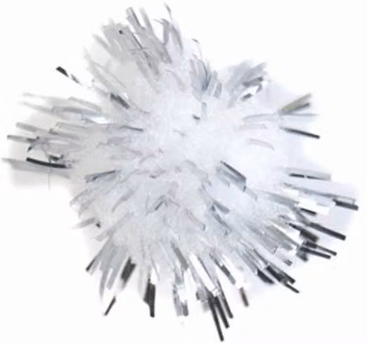 KDMD Silver Glitter Christmas Pom Pom Pendants