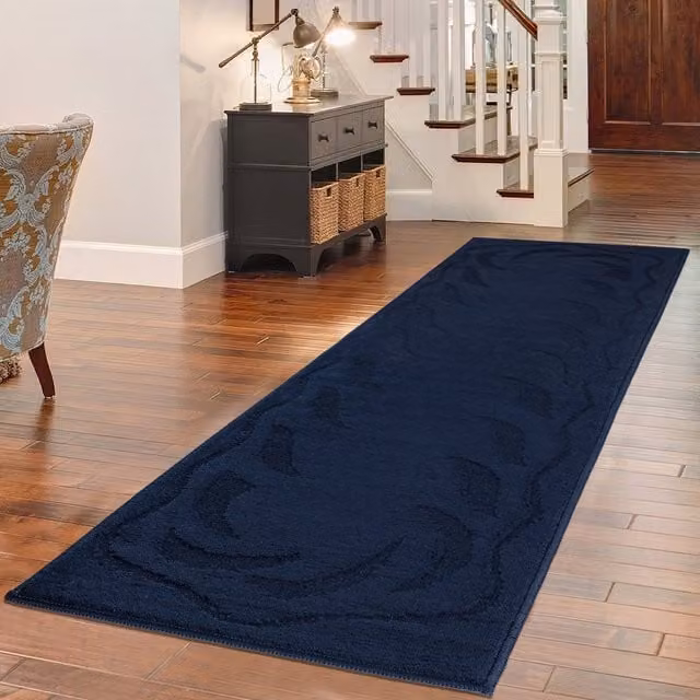 Smart Living Non-Slip Striped Gel Mat in Blue, W: 60 cm, L: 110 cm