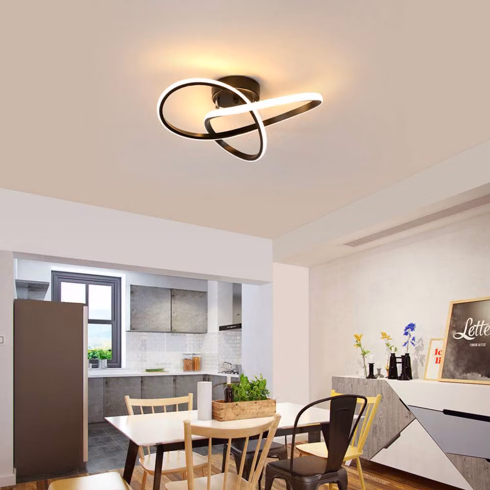 COMELY Modern Dimmable LED Ceiling Light, 36W, Black – 2