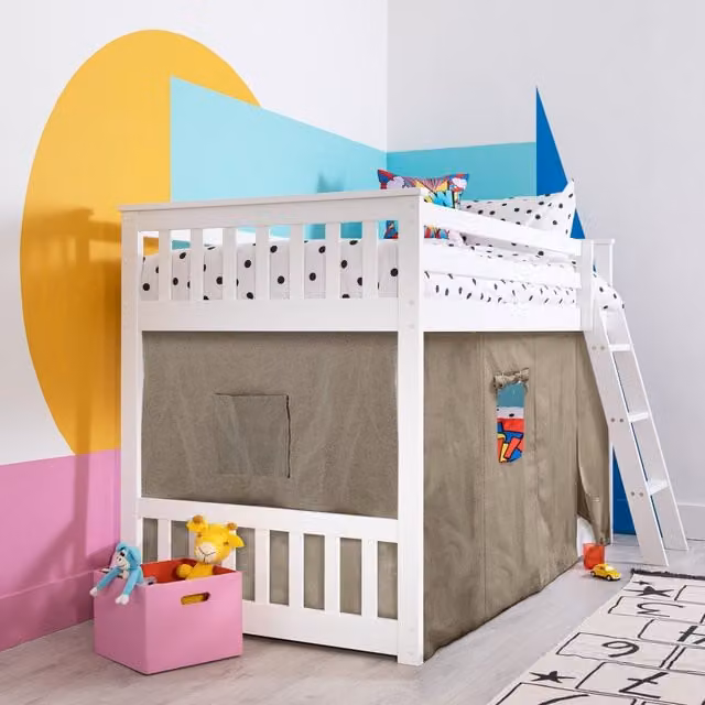 Noa and Nani Canvas Playtent for Harri Bunk Bed Low in Natural Beige and Multicolour