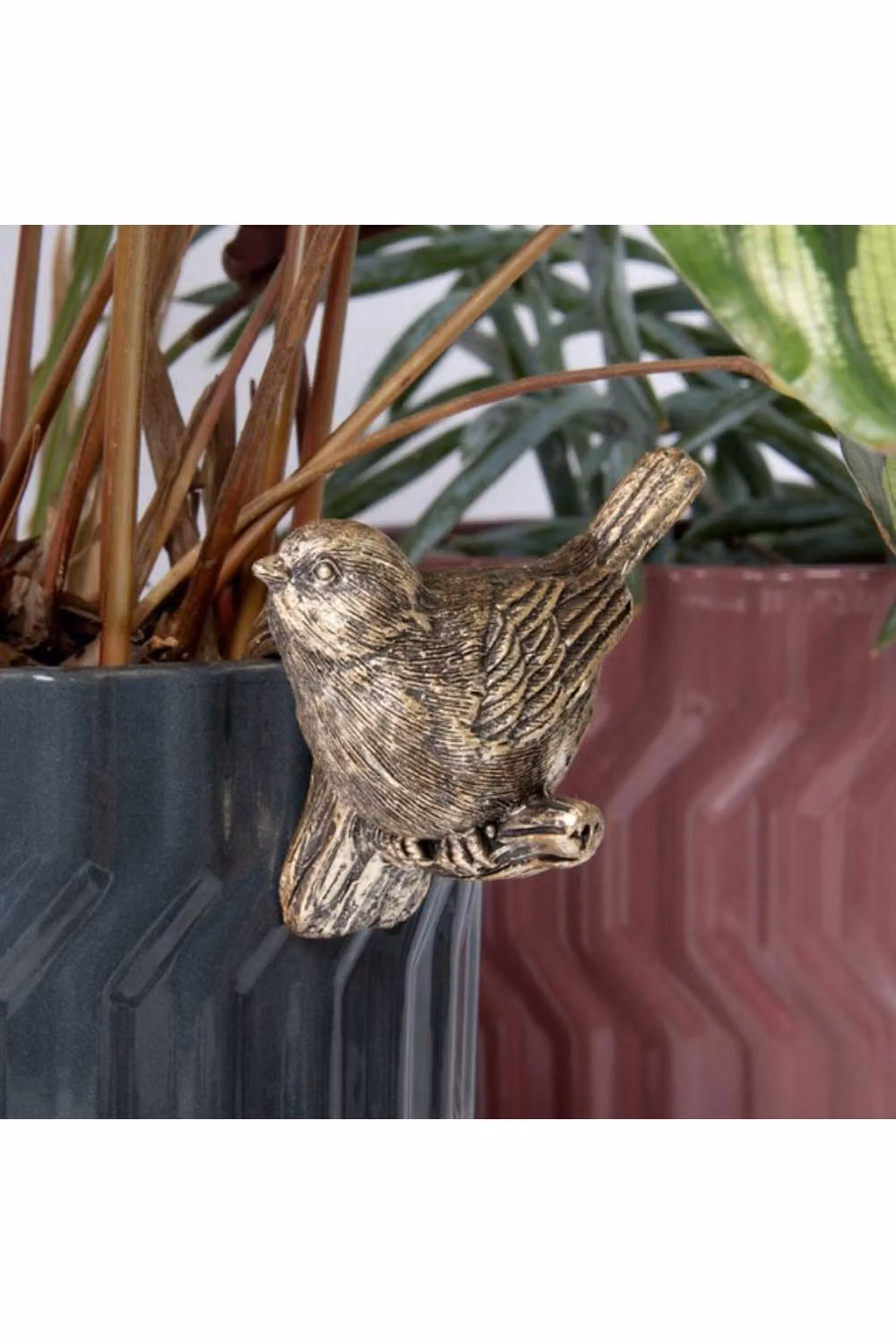 KDMD Plant Pot Pals Robin 2 Pack in Bronze – 2