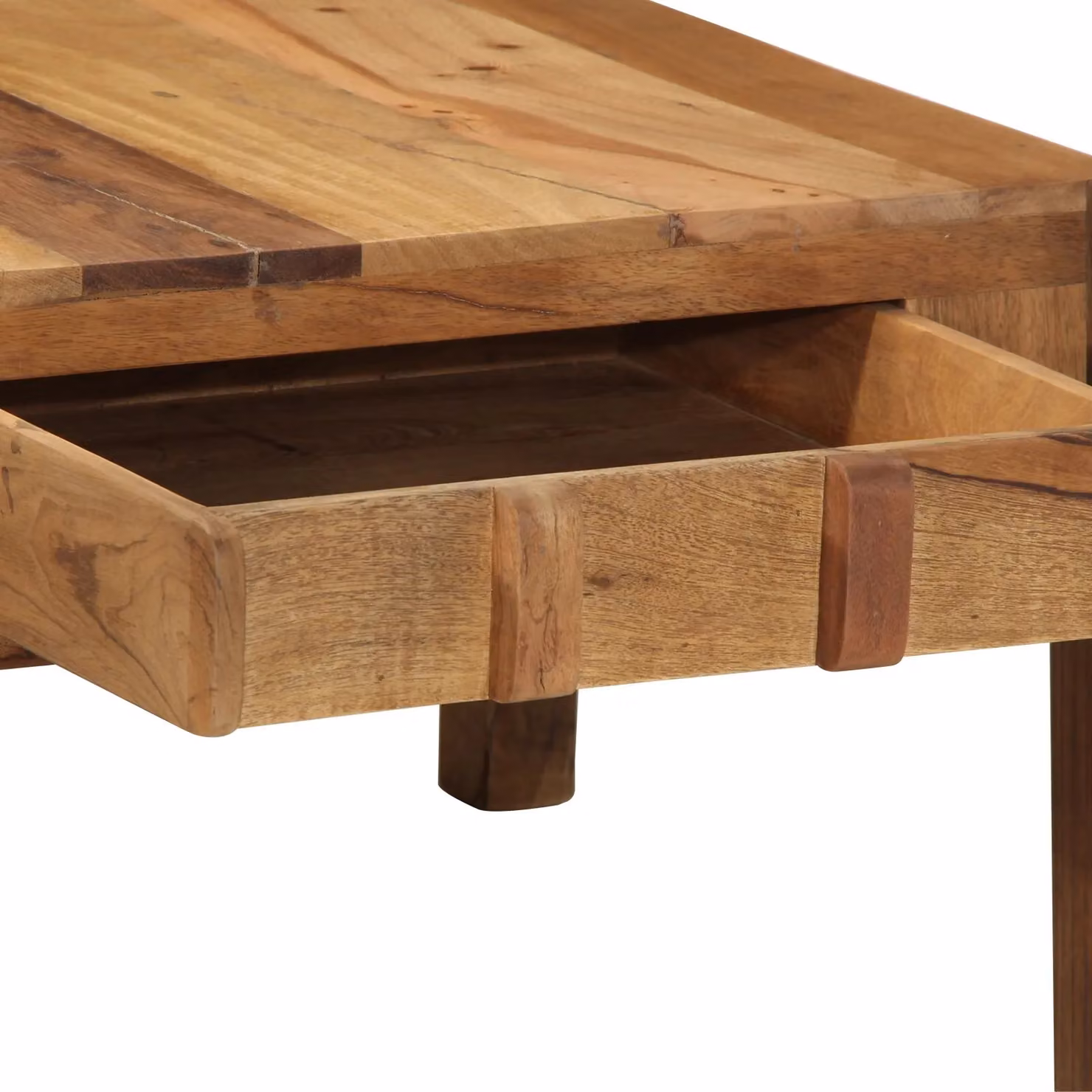 Berkfield Home Reclaimed Sheesham Wood Coffee Table in Brown, W/D/H: 110 x 55 x 35 cm – 3
