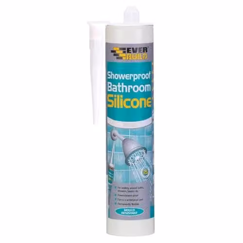 Sika Waterproof Silicone Sealant in White and Transparent, 0.28 l