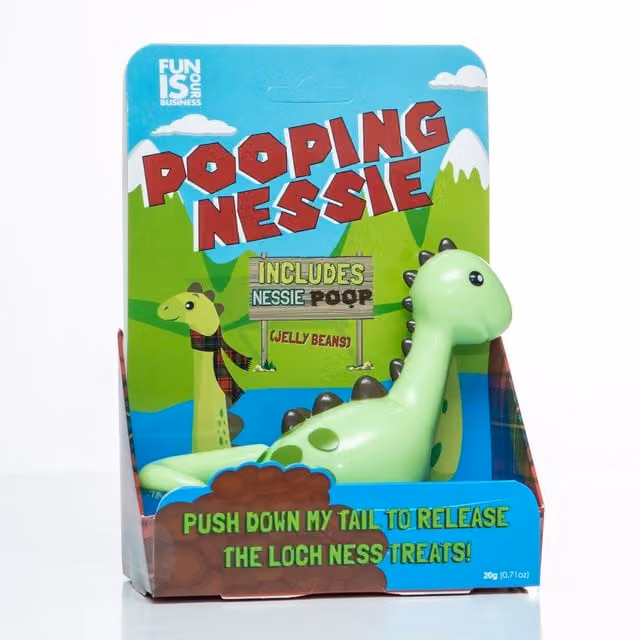 Boxer Gifts Pooping Nessie Fun Jellybean Poop Toy in Multicolour and Green