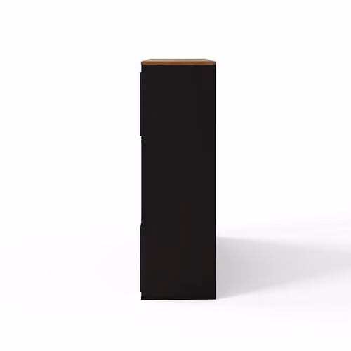 GFW Kube 3x3 Cube Storage Unit in Black and Walnut Effect – 3