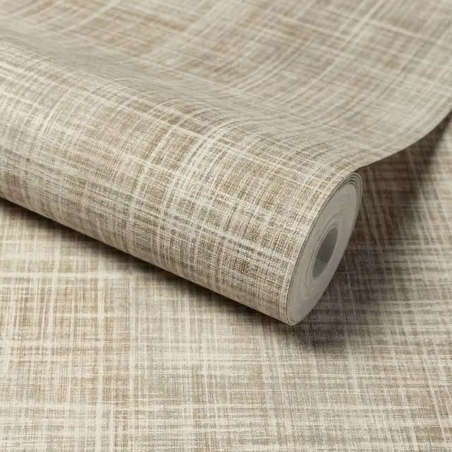 Grandeco Modern Abstract Checked Textured Wallpaper in Blue, Green and Beige