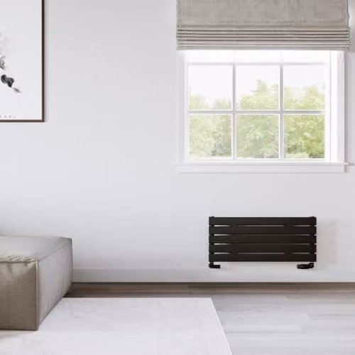 UK Radiators Typhoon Axis Black Horizontal Designer Radiator, W: 80 cm, H: 34 cm – 3