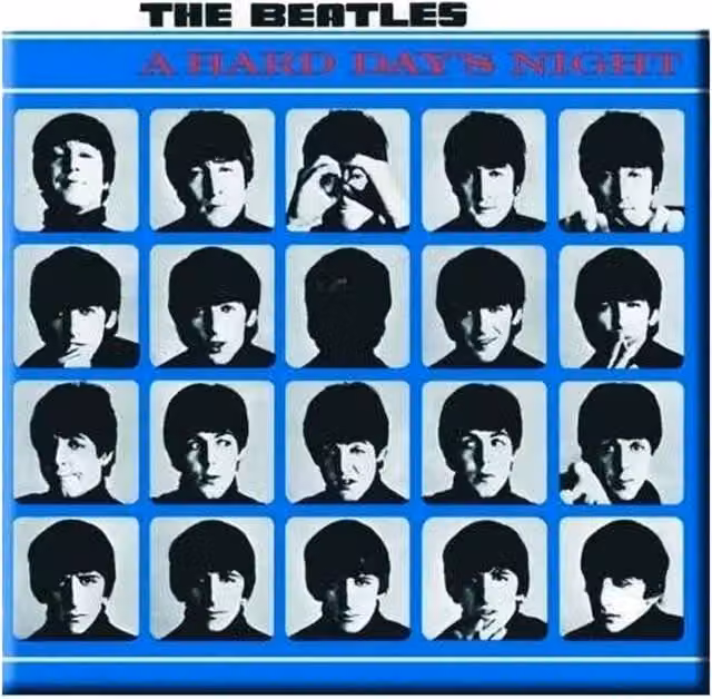 The Beatles Hard Days Night Square Multicolour Fridge Magnet – 1