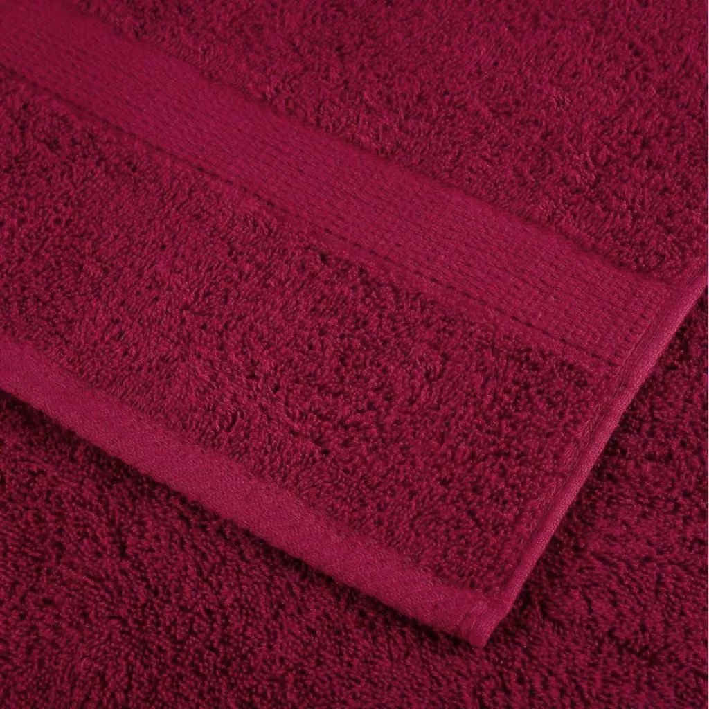 Berkfield Home SOLUND 12 Piece Premium Red Cotton Terry Towel Set, 600 gsm – 5