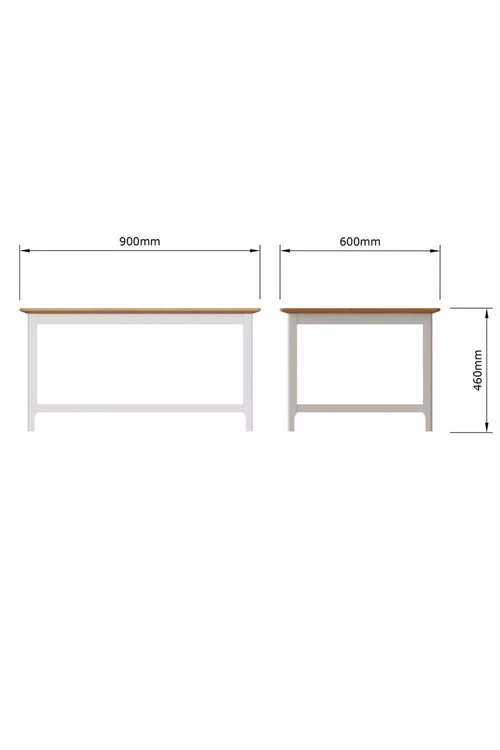 FWStyle Large Painted Oak Storage Coffee Table in Cream and Beige – 3