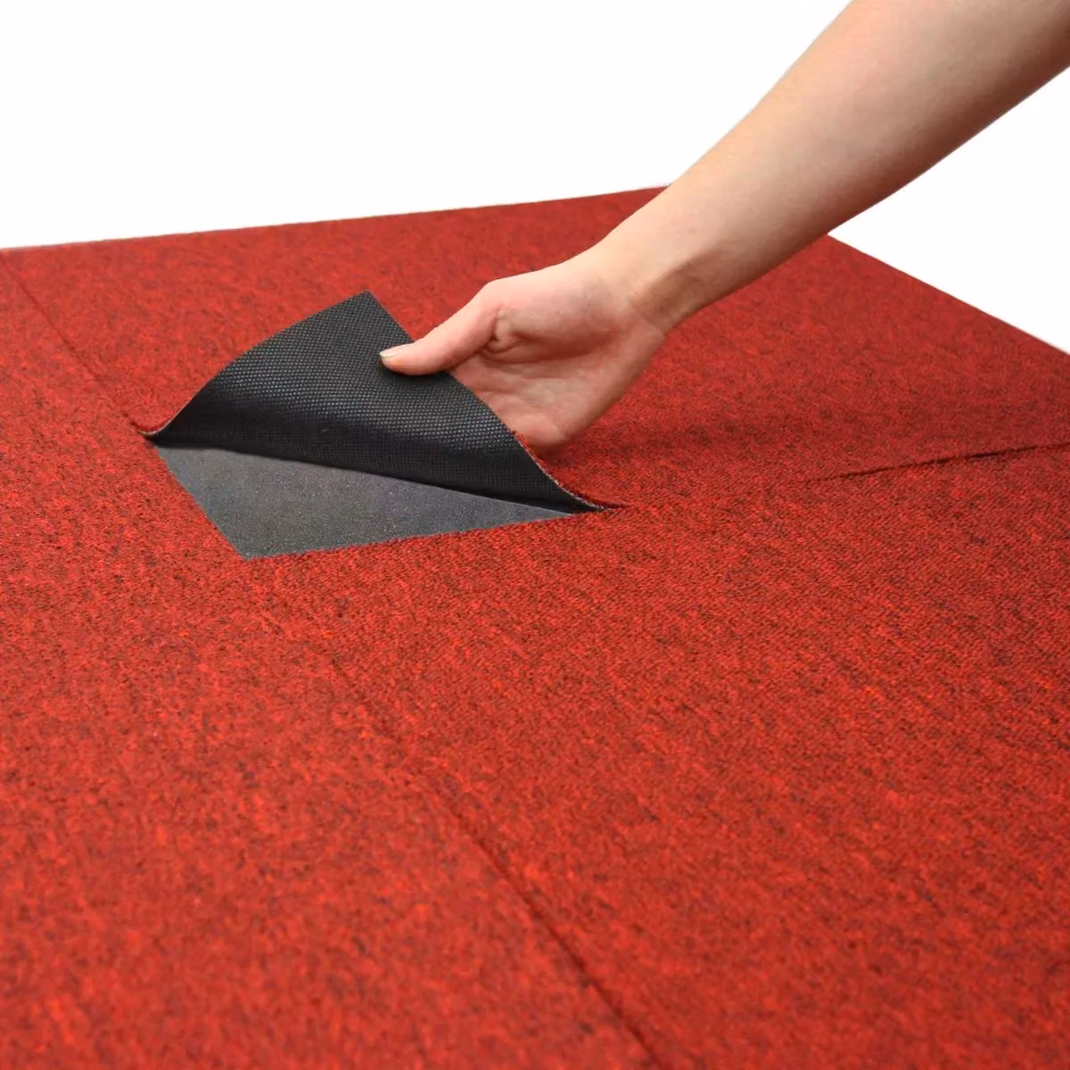 Monstershop Red Polypropylene Carpet Tiles, 10m2, Glue Down – 4
