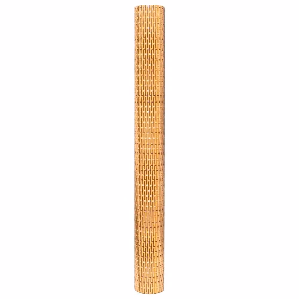 Berkfield Home Poly Rattan Balcony Screen, Light Brown, W: 600 cm, H: 100 cm – 3