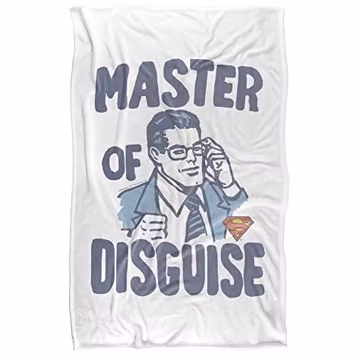 Warner Bros. Superman Clark Kent Silky Touch Super Soft Fleece Throw Blanket, Multicolour, W/D/H: 91 x 147 cm
