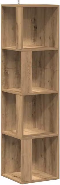 Berkfield Home Artisan Oak Corner Cabinet in Brown, W/D/H: 33 x 33 x 132 cm – 1