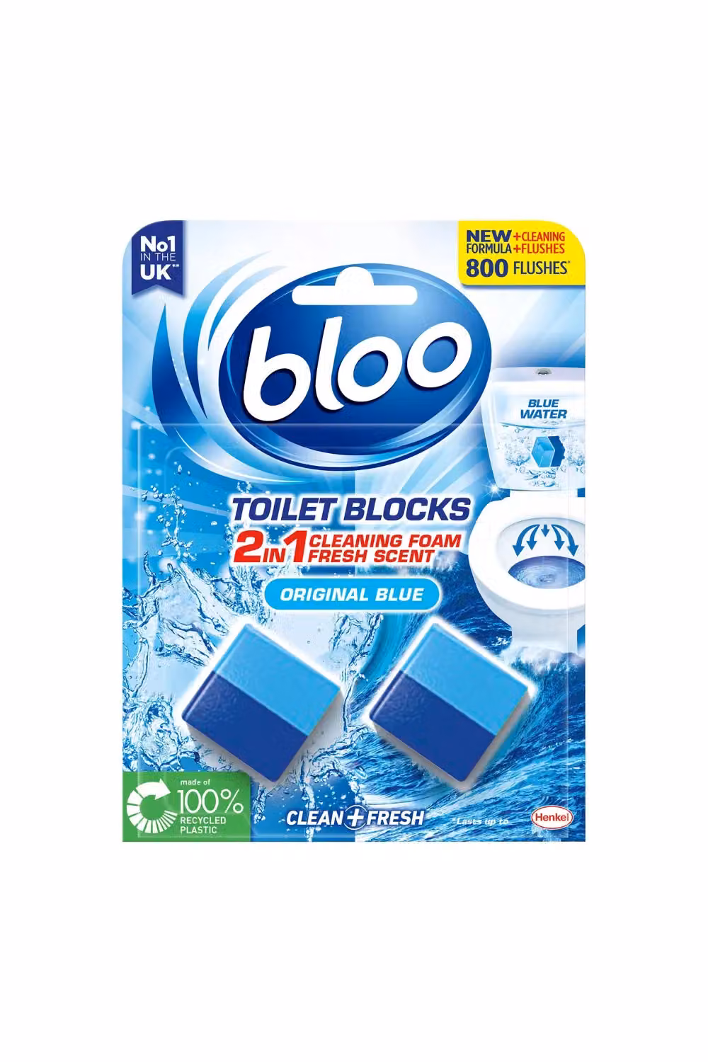 Bloo Toilet Rim Blocks Original Blue Clean+Fresh 7pk – 3