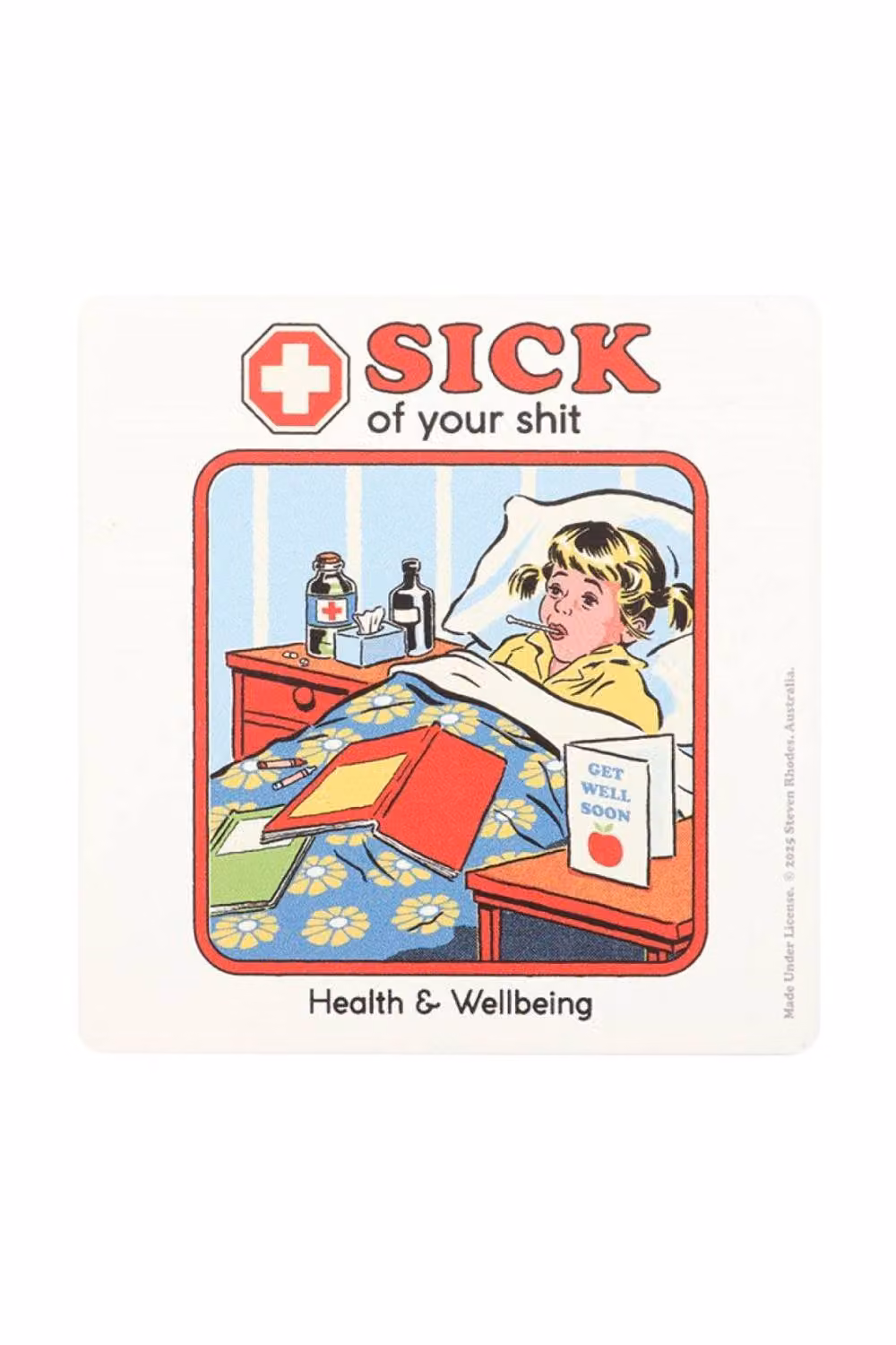 KDMD Sick of Your Coaster Funny Surface Protector by Steven Rhodes in White – 2