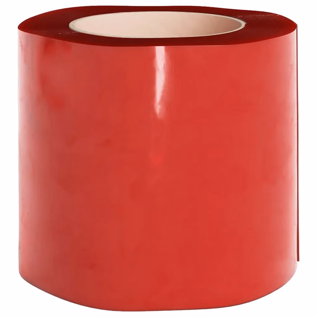 Berkfield Home Red PVC Door Curtain Strips, 200 mm x 1.6 mm, 25 m – 2