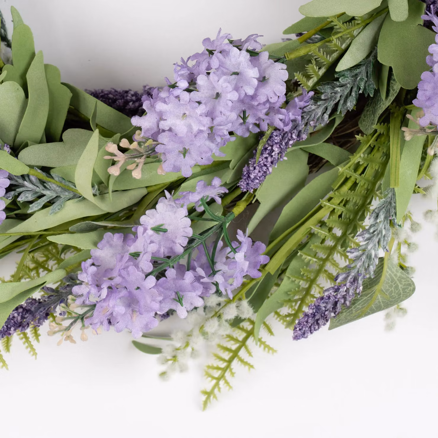 Scottish Everlastings Ltd Purple Hyacinth, Eucalyptus and Lavender Floral Wreath, Diameter: 55 cm – 2