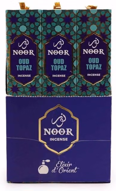 KDMD Noor Oud Incense Sticks in Blue with Woody and Oriental Notes