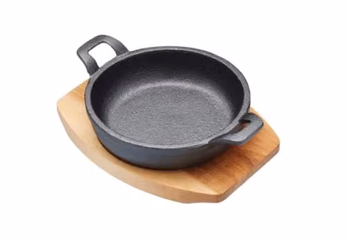 Artesa Cast Iron Mini Gratin Dish, Grey, W: 16.5 cm, D: 12.5 cm, H: 2 cm