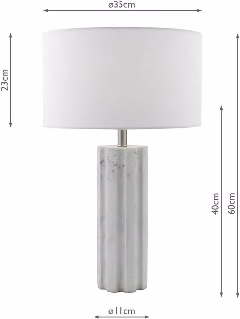 Dar Modern White Tabletop Rocker Lamp with Chrome Finish and E27 Socket