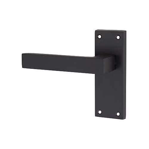 Golden Grace Straight Delta Door Handles with Latch, 6 Pairs, Matt Black Zinc – 3