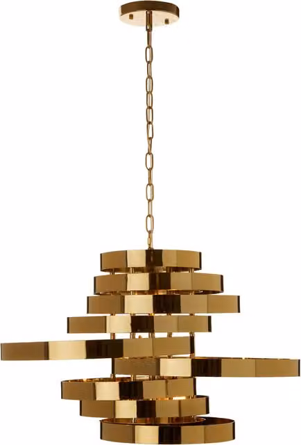 Fifty Five South Orsina Gold/Brass Metal Pendant Lamp – 1
